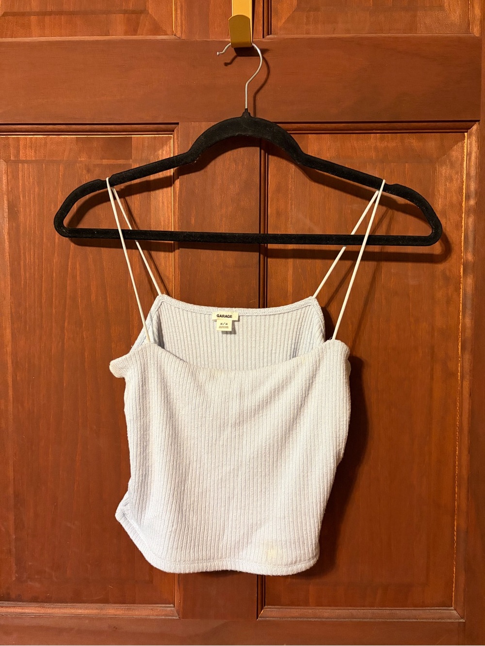 Garage Ribbed Light Blue Cami Tank Top - Women's